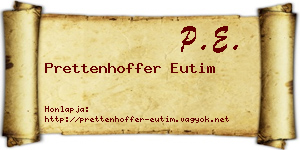 Prettenhoffer Eutim névjegykártya